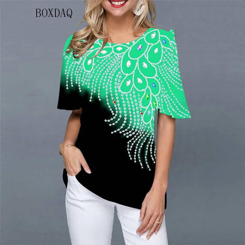 Fashion 3D Print Summer Street Style T‑Shirt