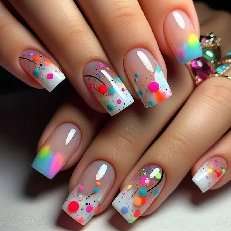 24Pcs Mid-length Ballet False Nails