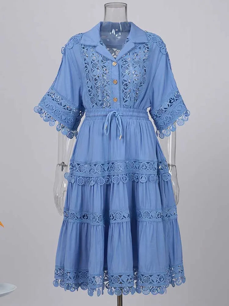 Summer Color Elegant Shirt Skirt Set