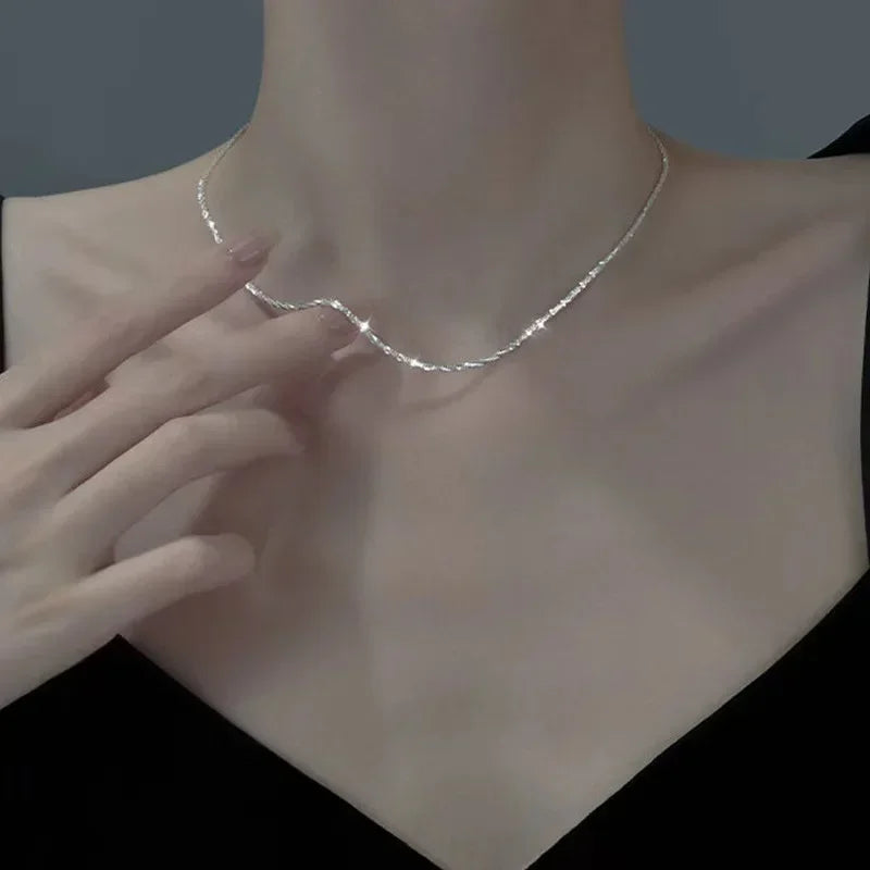 Stereoscopic Stainless Steel Small Peach Heart Golden Necklace