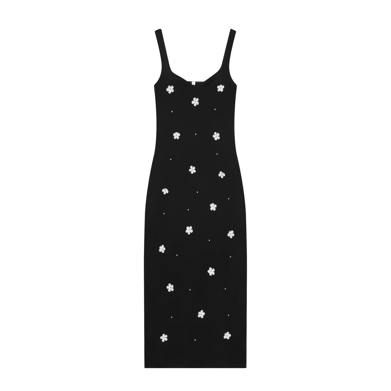 Woman Sweet Flower Backless Midi Dress