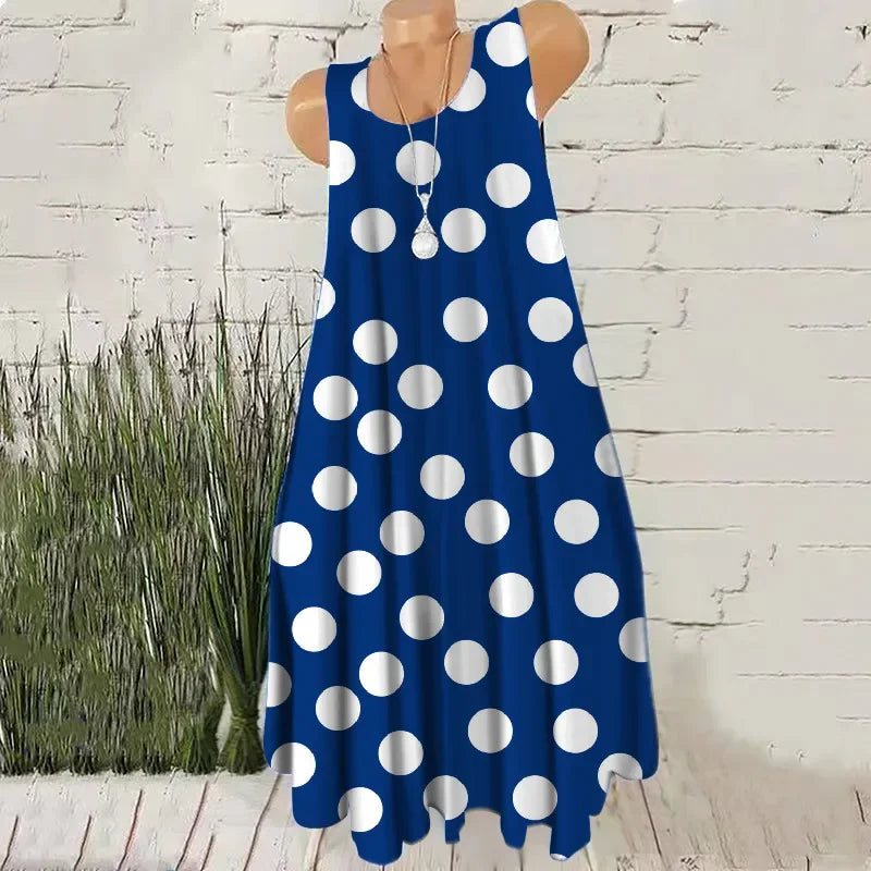 Round Dot Pattern Summer Mini Dress