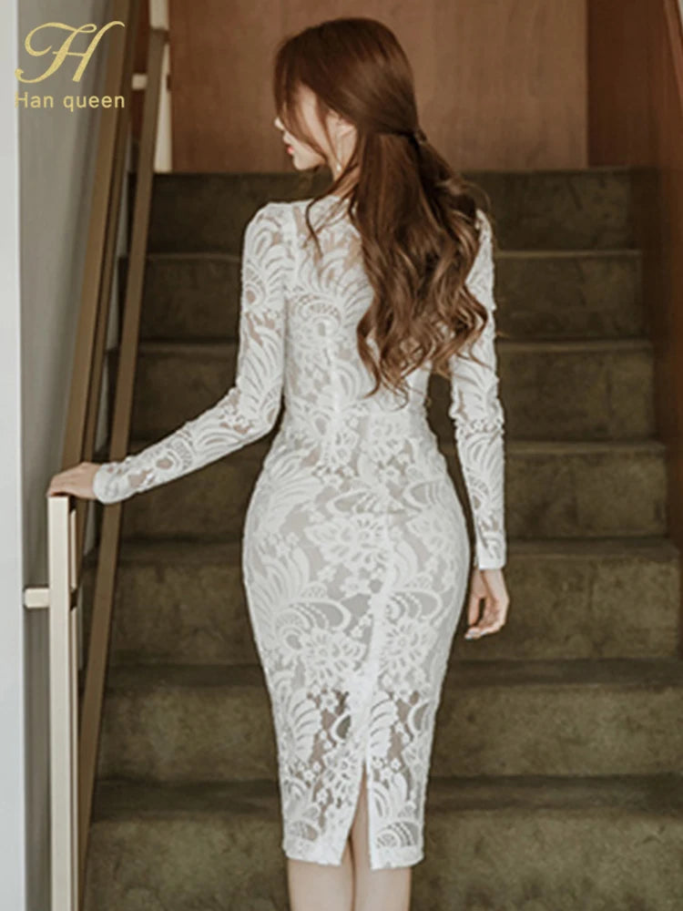 Lace Pencil Hollow Out Sheath Bodycon Dresses – Shequila's Fashions