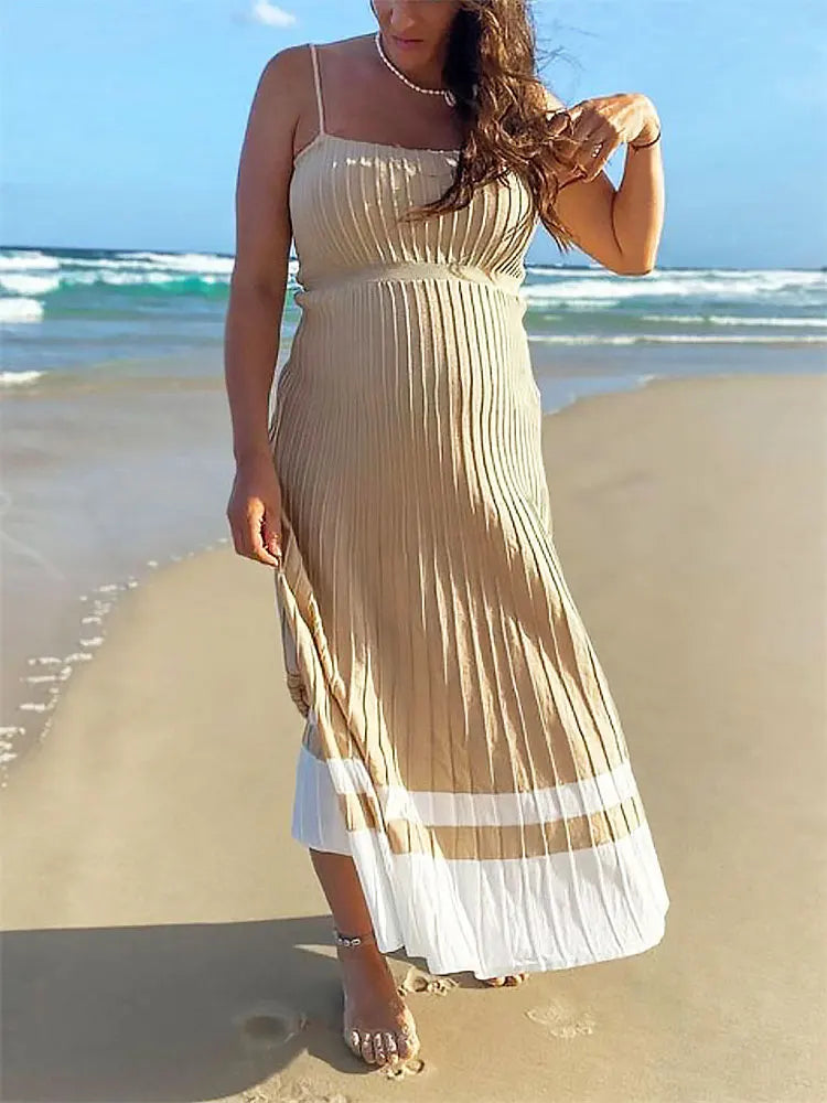 Backless Ribbed Maxi Dress
