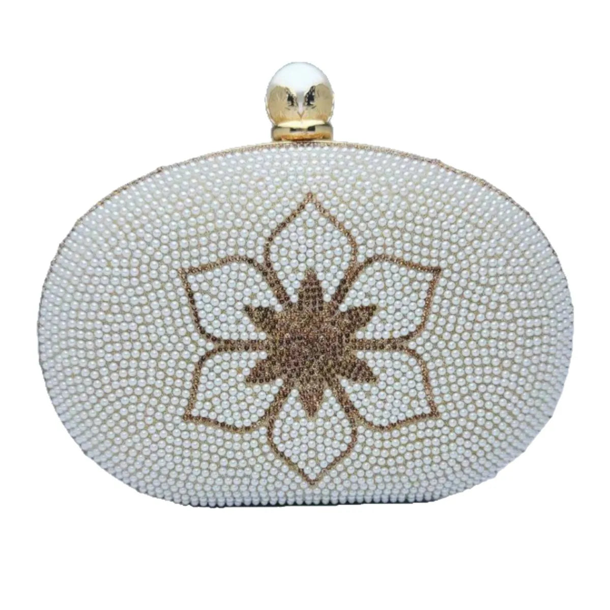 Delicate Beading Flower Pearl Studded Diamond Handbags