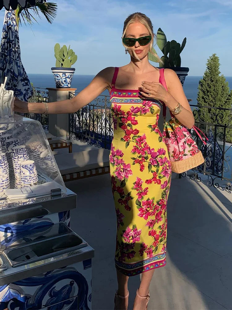 Floral Print Midi Dress