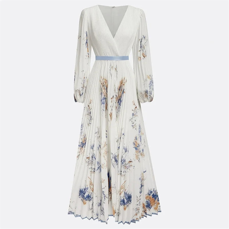 New Spring Summer Elegant V‑Neck Maxi Dress