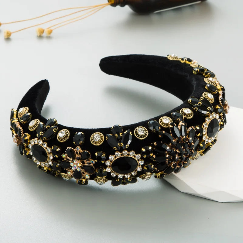 Fashionable and Crafty Velvet Hair Hoops Retro Palace Sponge Thickened Headband