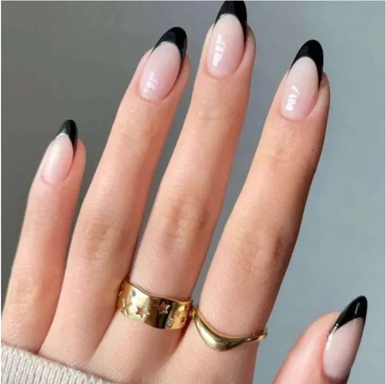 24Pcs/Set Acrylic Long Ballet Press on Nail Tips Coffin Wearing Reusable False Nails