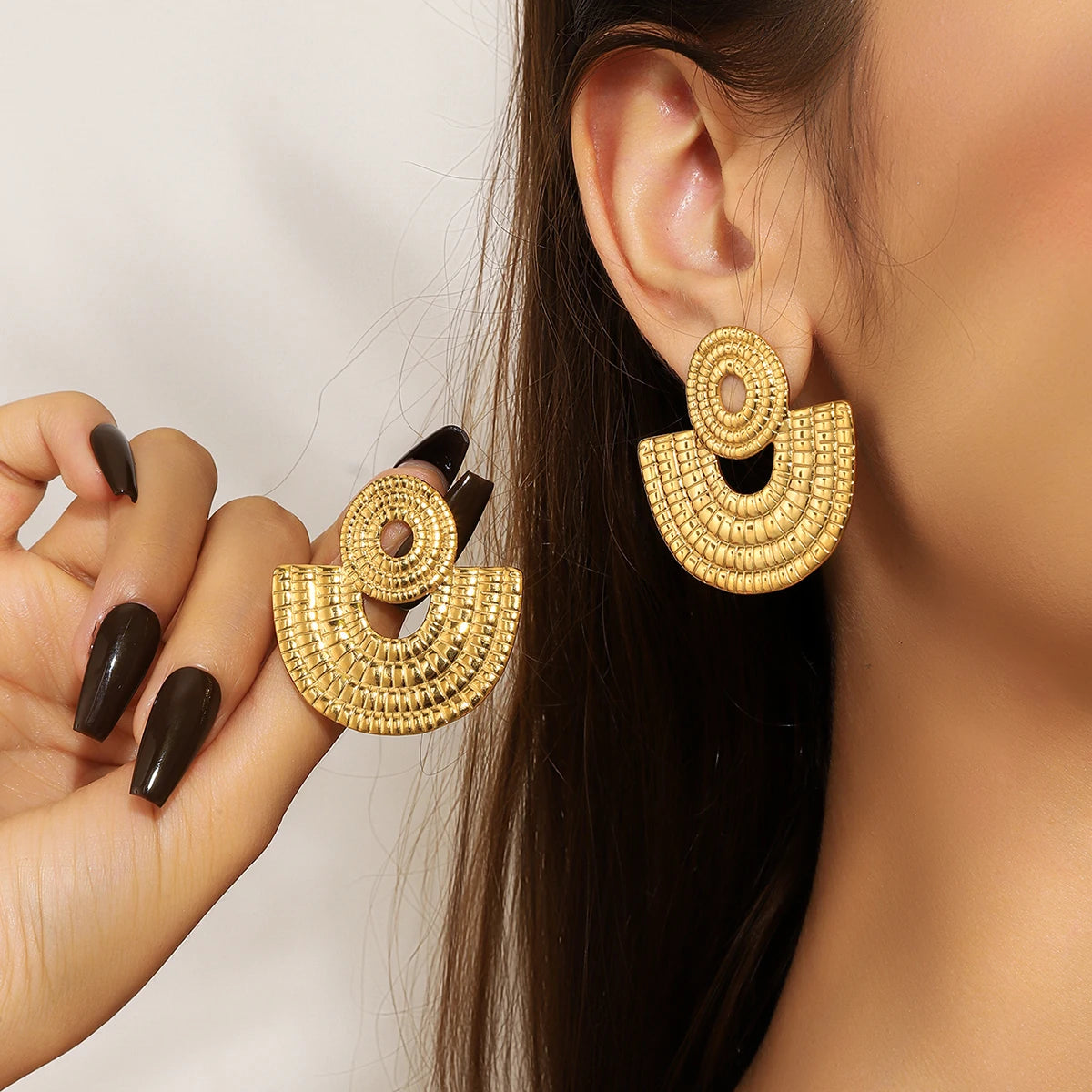 Luxury Glazed Rhinestone Dangle Earrings for Women