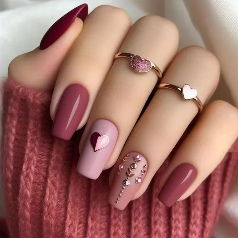 24Pcs Mid-length Ballet False Nails