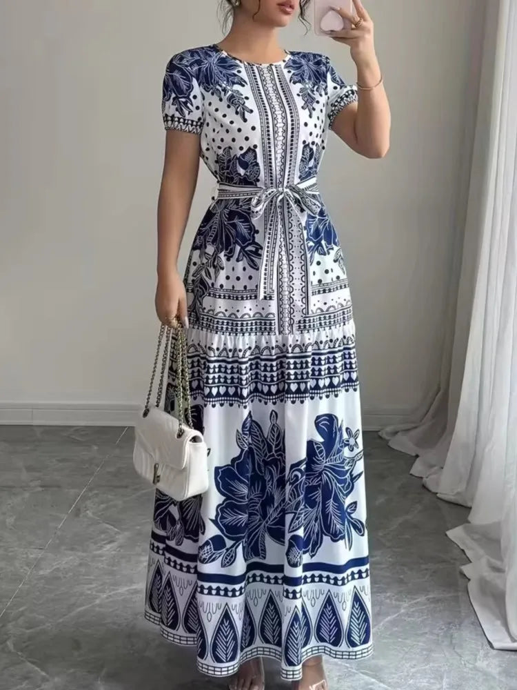 Boho Holiday Print Maxi Dress
