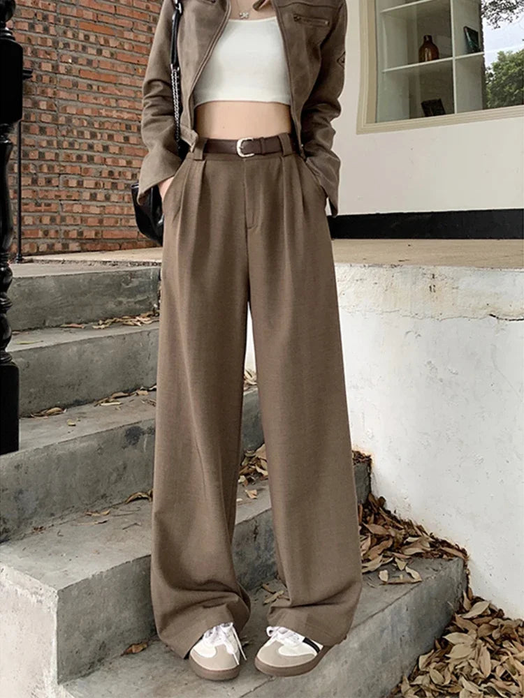 Loose Slimming Drape High Waist Casual Pants