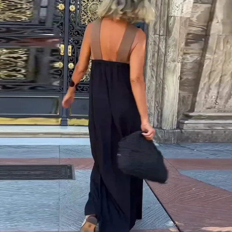 Sexy Cross Halter Sling Long Dress