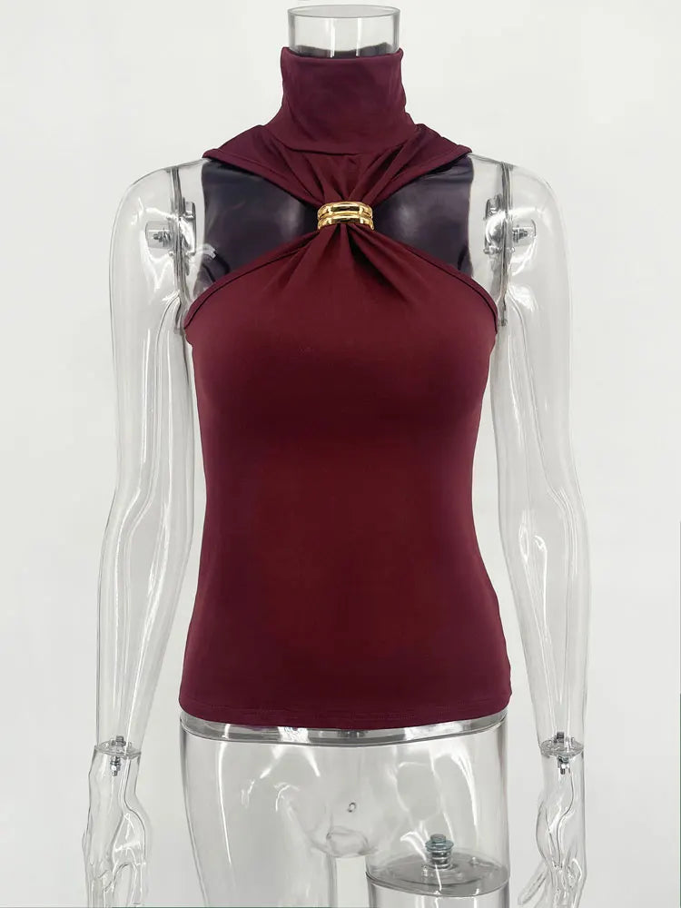 Summer Fashion Slim Off-Shoulder Patchwork Sexy Tank Top