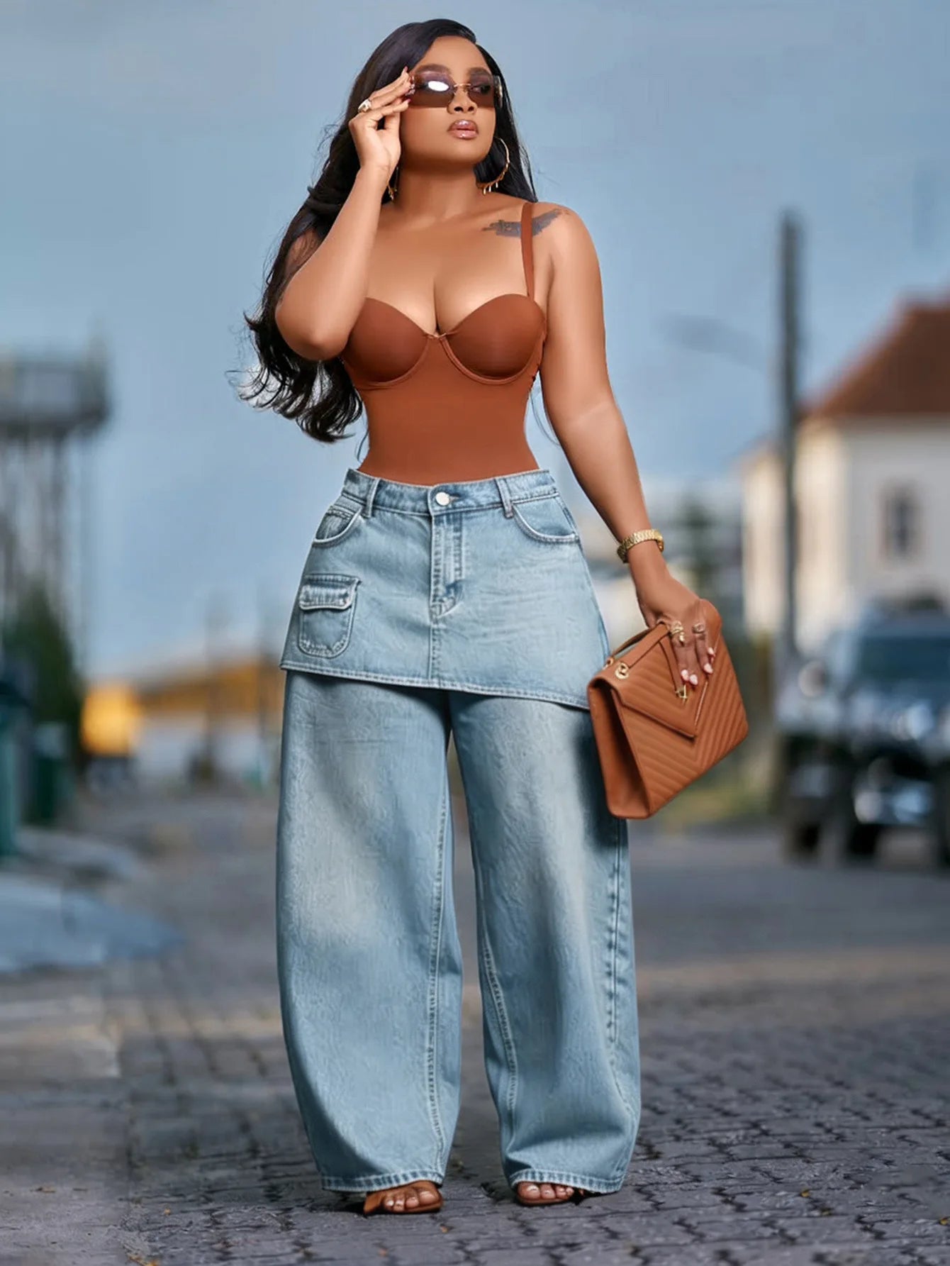 Vintage Wide Leg, High Waist, Slim Fit Straight Trousers for Y2K Streetwear & Elegant Work Looks