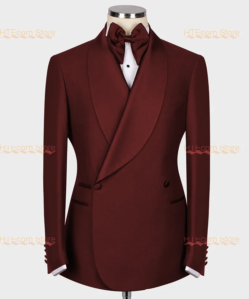 Business High-end Suits 2 Piece British Style Coat+Pants Customized