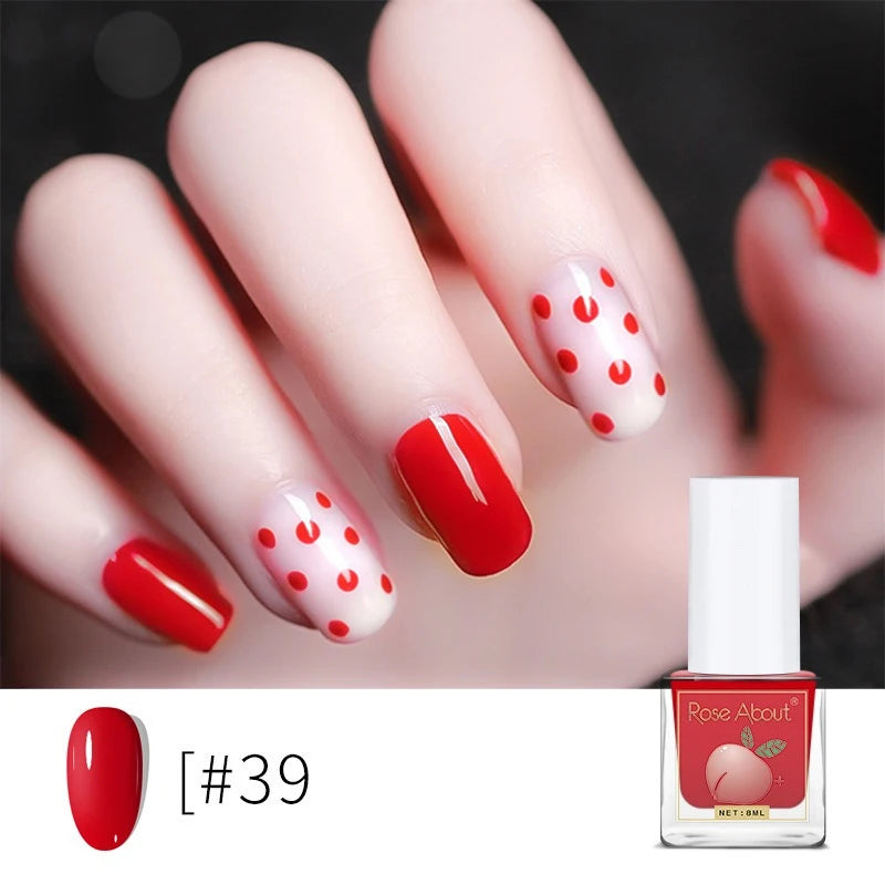 Water-Based Peel-Off Shiny Top Coat – No UV Lamp, Long-Lasting, Gentle Natural Nail Care