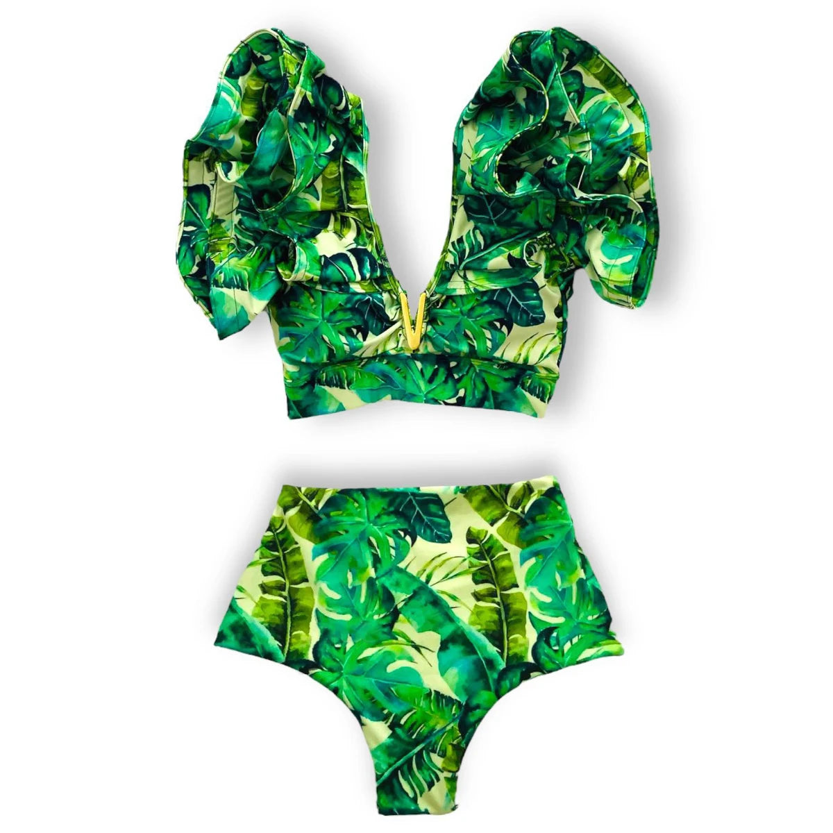 New Sexy High Waist Ruffle Bikini Sets