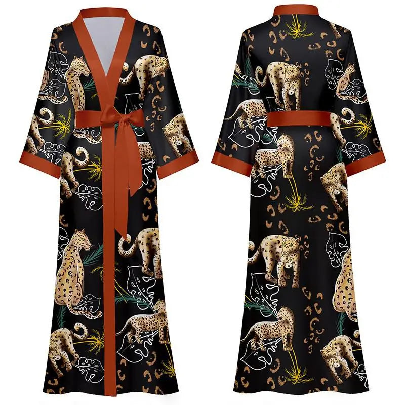 New Spring Summer  Long Robe Kimono Bathrobe