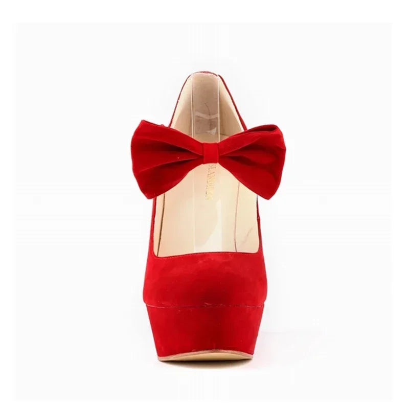 2026 Autumn Casual Fashion Sexy Flock Platform Pumps