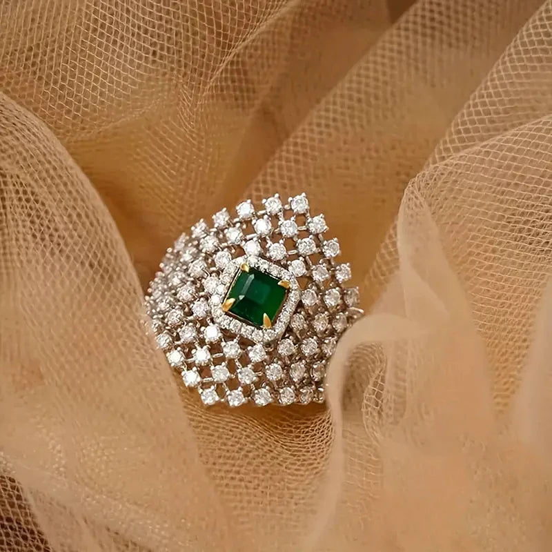 Luxury Hollow Rings with Dazzling CZ