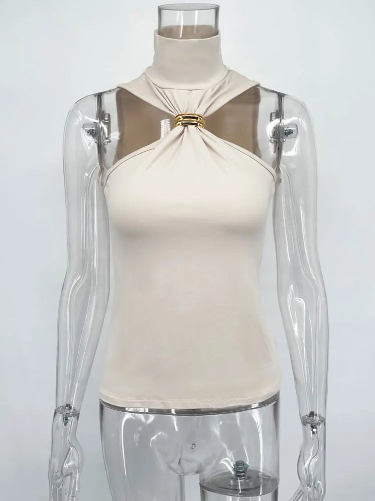 Summer Fashion Slim Off-Shoulder Patchwork Sexy Tank Top