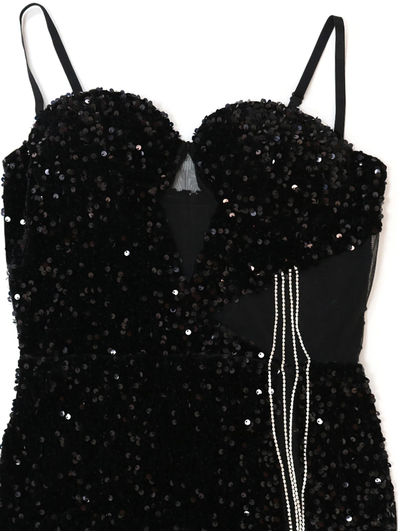 Sexy See Through  Maxi Sequin Summer Dress
