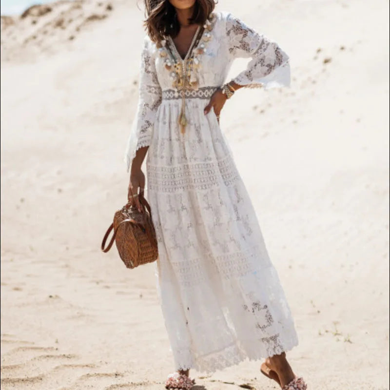 Elegant Lace Maxi Dress