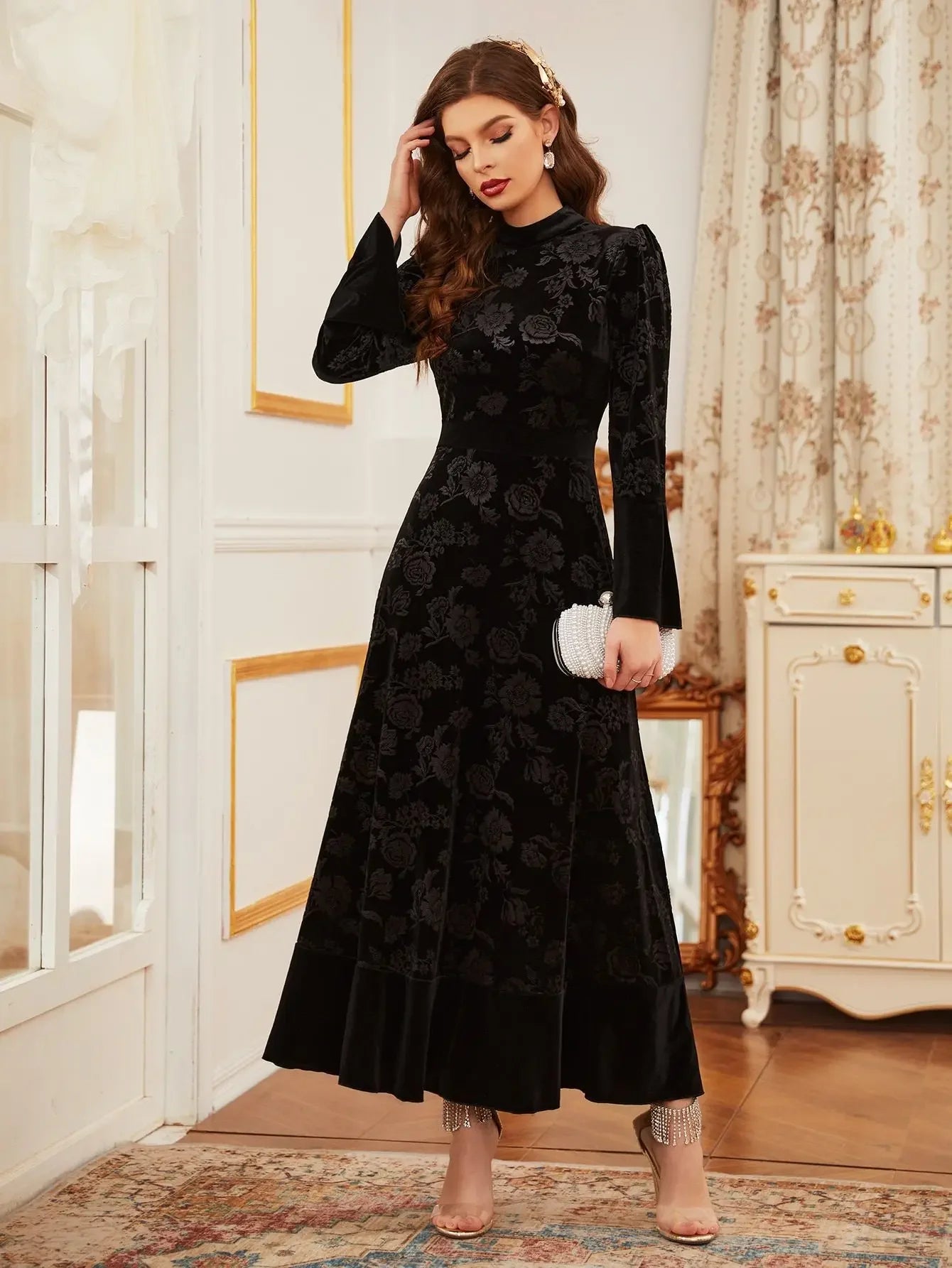 Autumn Winter  Velvet Long Dress