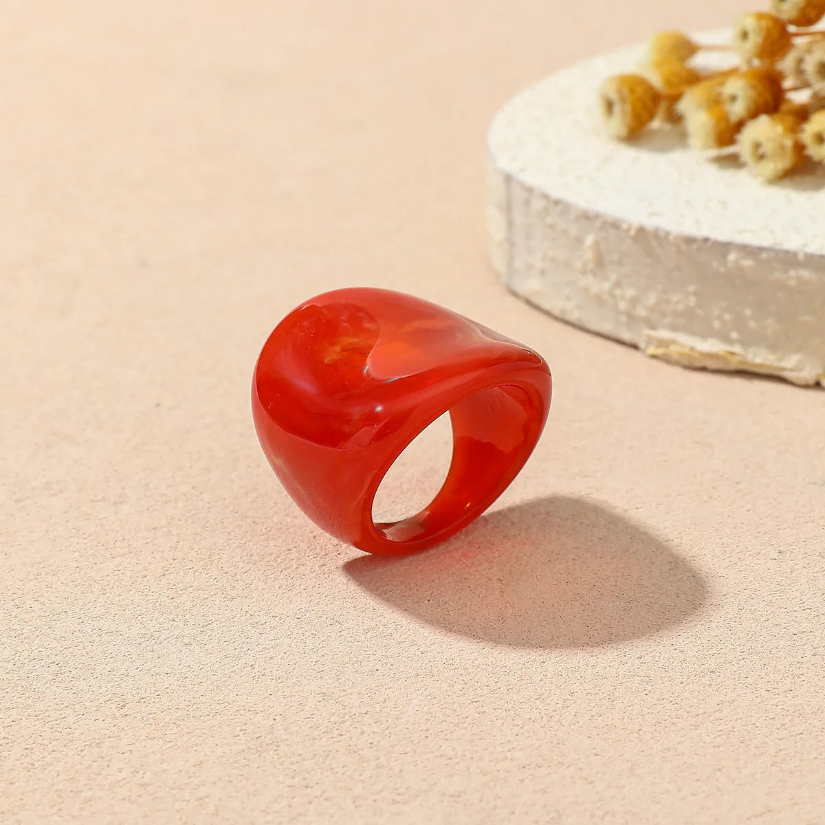 Dopamine Colorful Rings – Bold Geometric Resin Statement Jewelry for Women