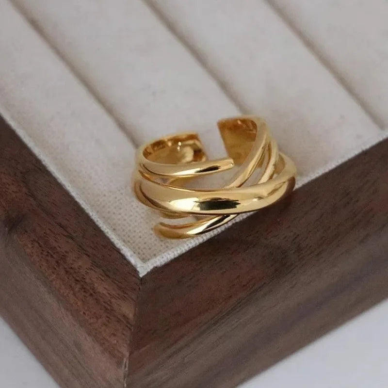 925 Sterling Silver Twisted Open Ring