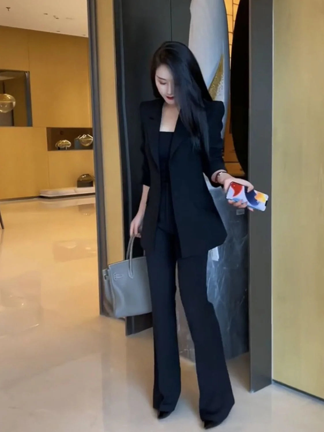 Autumn Winter Blazer and Pant Sets for Women