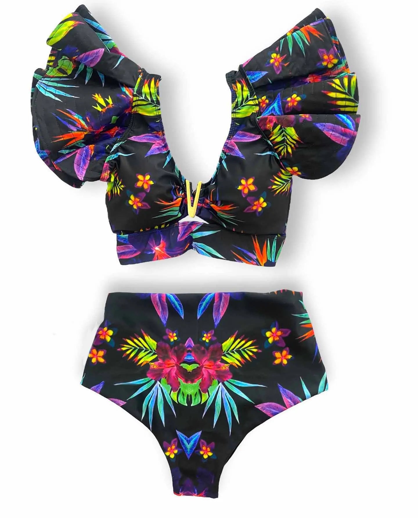 New Sexy High Waist Ruffle Bikini Sets