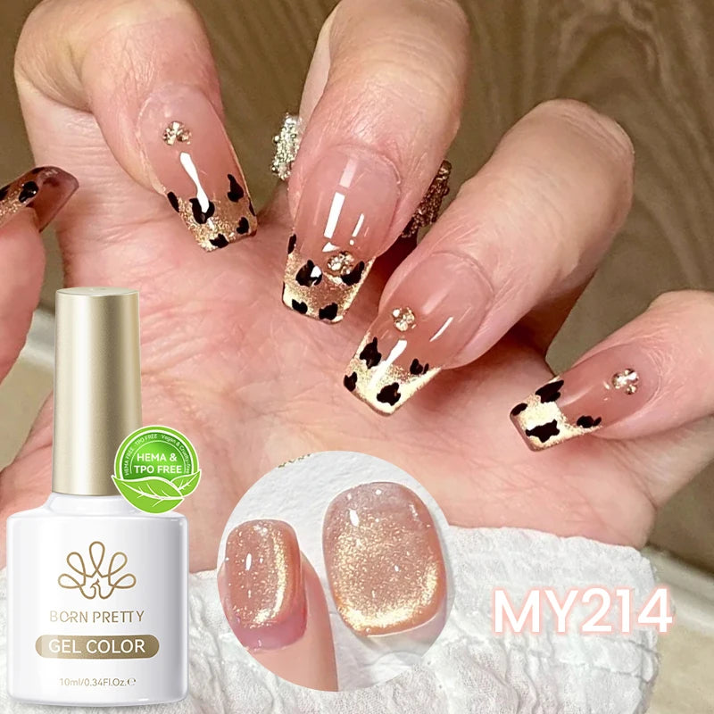 BORN PRETTY 10ml White Cat Magnetic Gel Nail Polish Ultra Shine White-light Varnis Semi Permanent Soak Off UV LED Gel for Nails