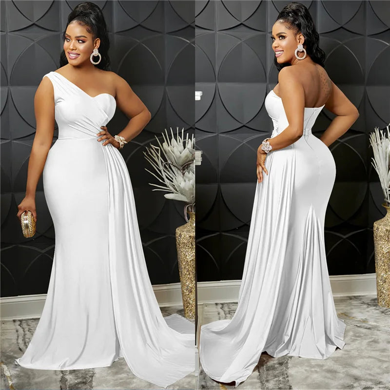 Sexy One Shoulder Elegant Evening Dresses