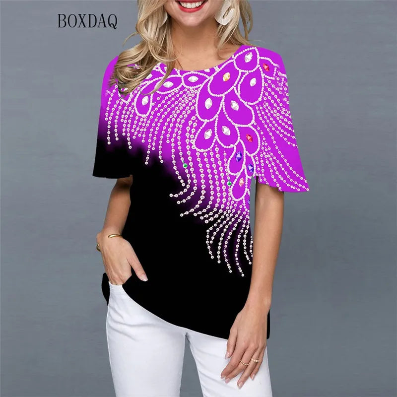 Fashion 3D Print Summer Street Style T‑Shirt