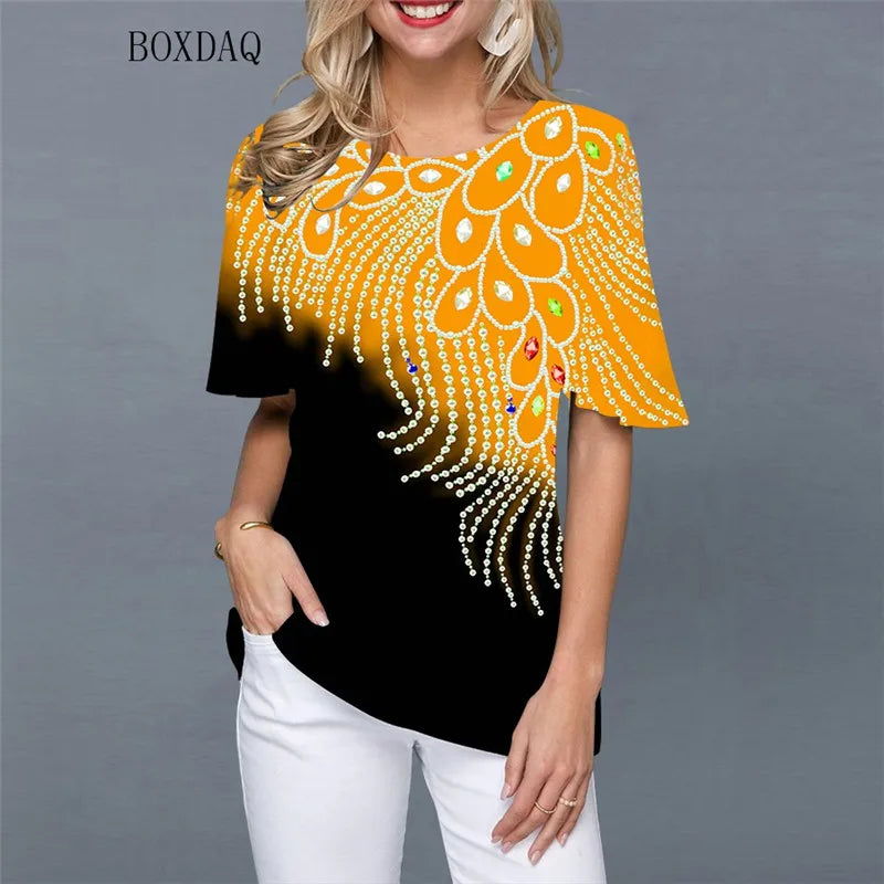 Fashion 3D Print Summer Street Style T‑Shirt
