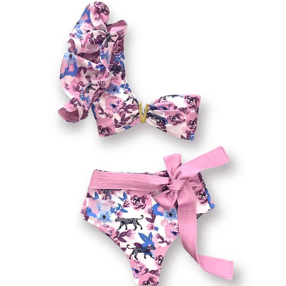 New Sexy High Waist Ruffle Bikini Sets