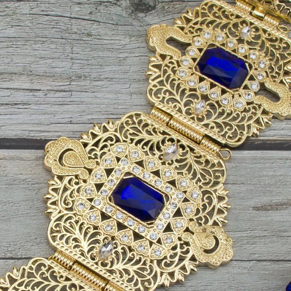 Moroccan Bride Tassel Straps Rope Waist Chain Chic Alloy Belt