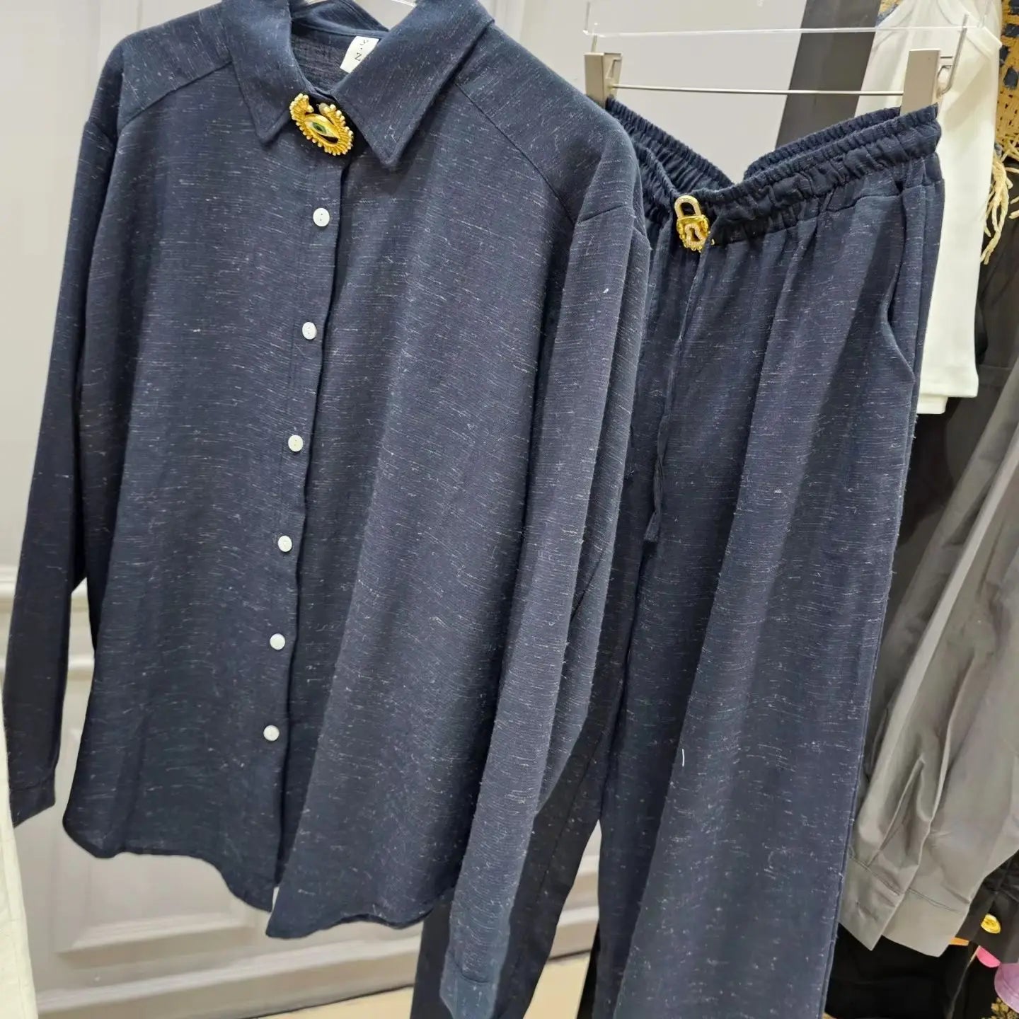 Women Cotton Linen 2 Piece Set