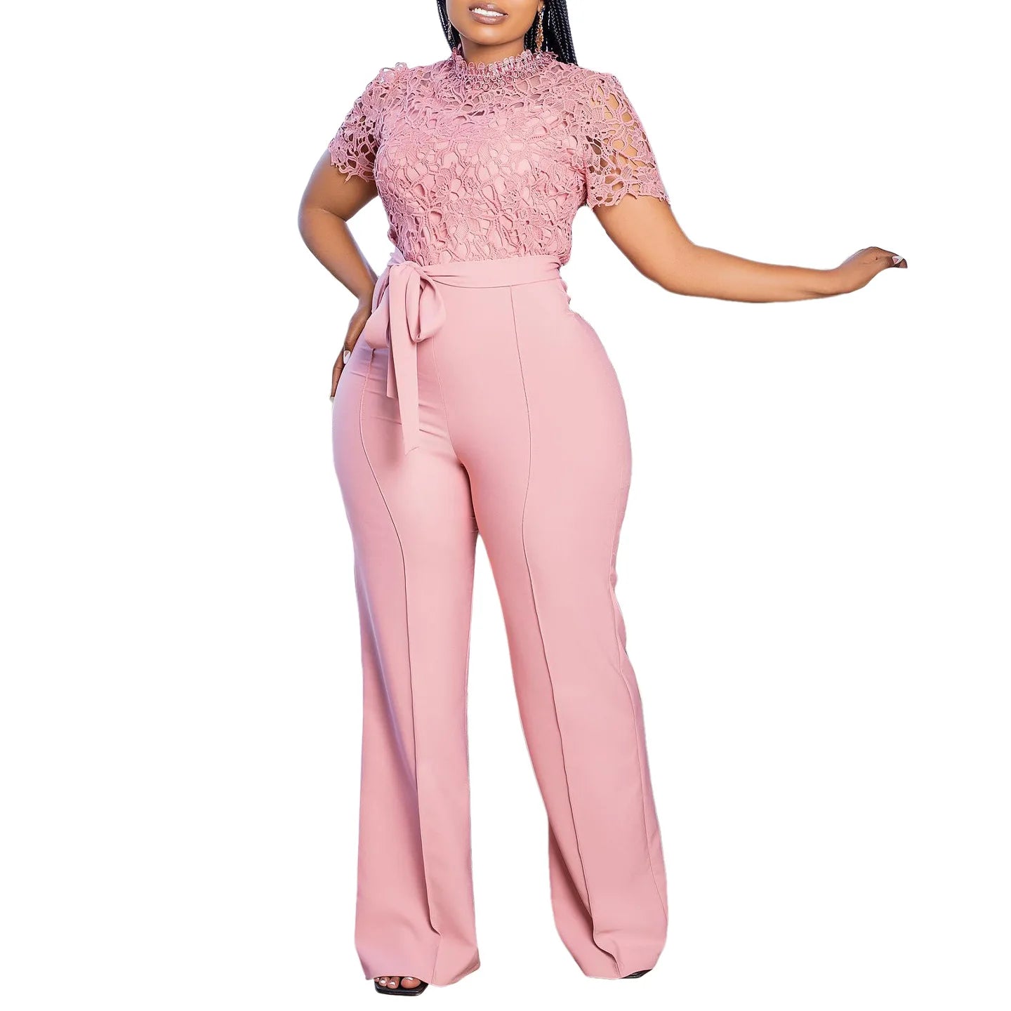 Summer Autumn Short Sleeve Solid Jumpsuits