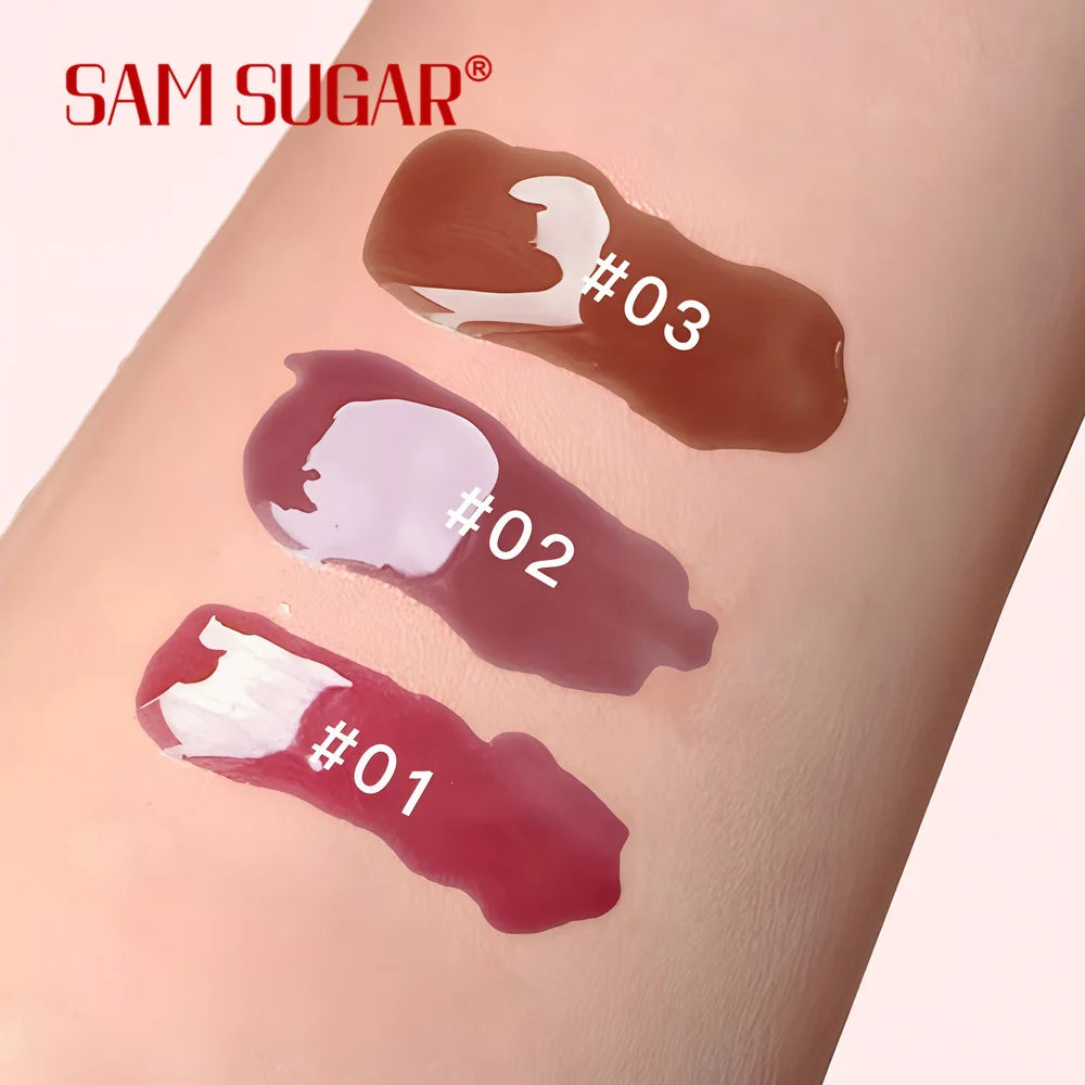 3 Colors Lips Butter Oil Moisturizing Mirror Shine Lip Gloss Long-Lasting Hydration for Soft Supple Lips Care Cosmetics Lip Tint