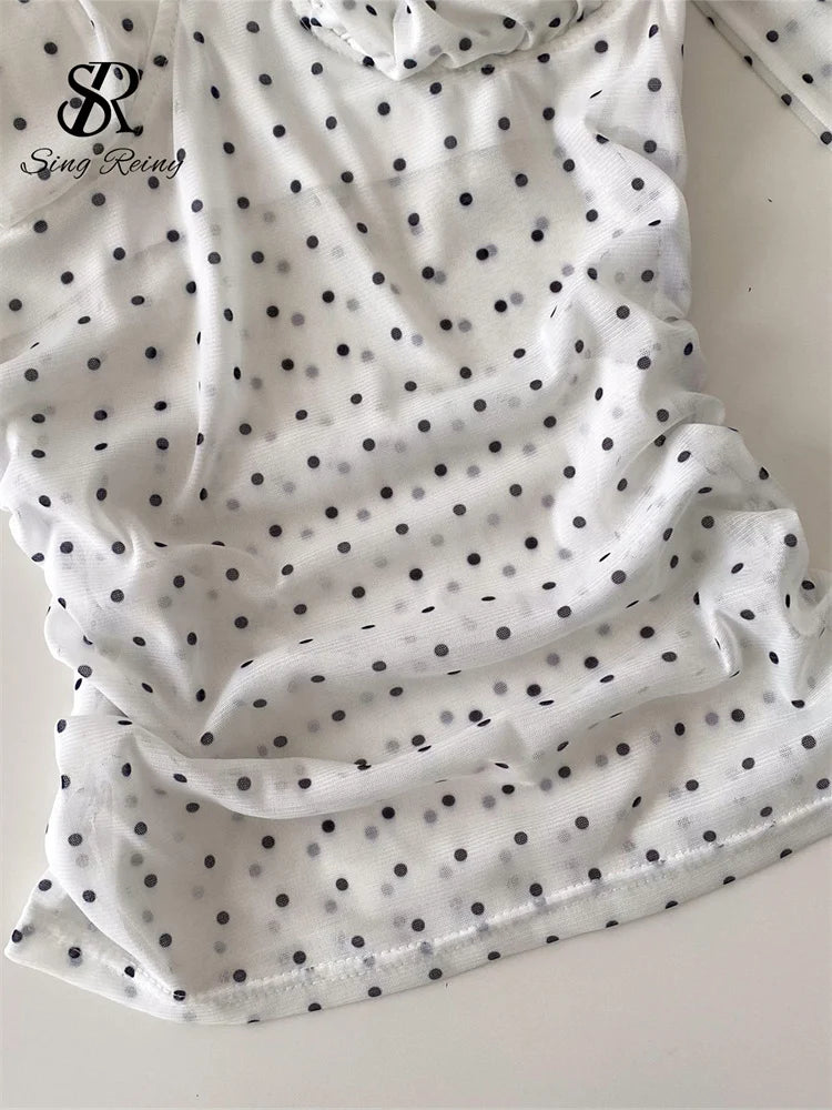 Polka Dot Strapless Backless Camisole for Women