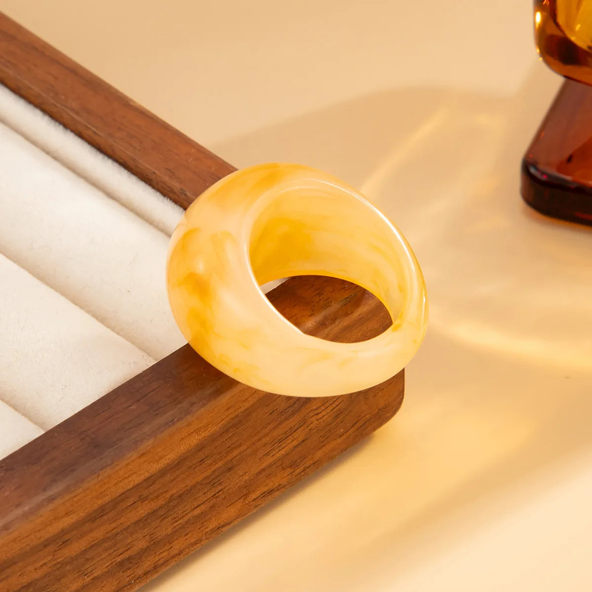 Smudging Resin Water Drop Chunky Rings