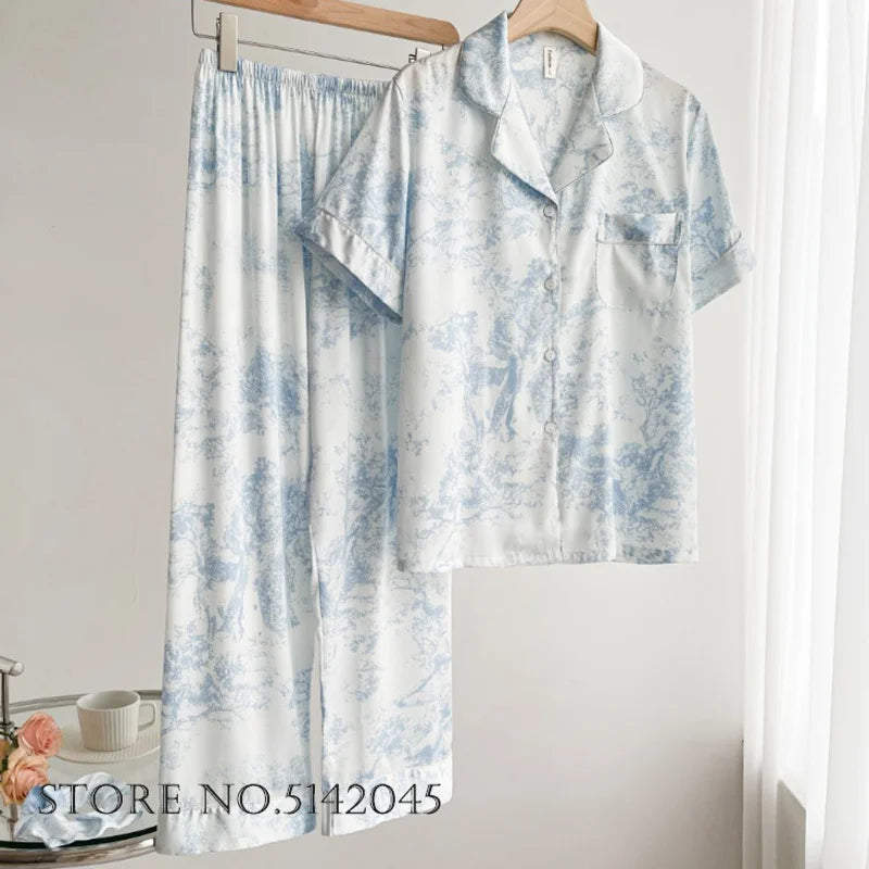 Spring Summer 2PCS Pajamas