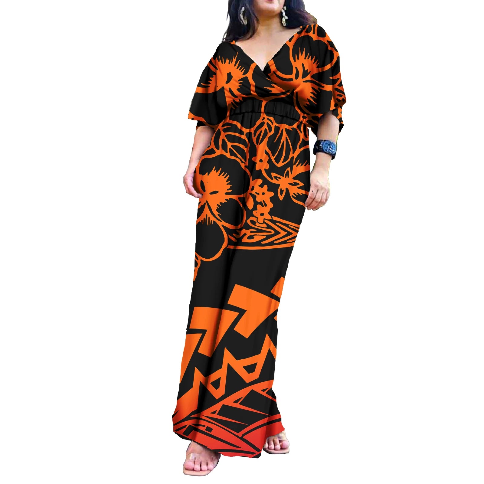 Island Style Hawaii Floral  Polynesian Jumpsuits