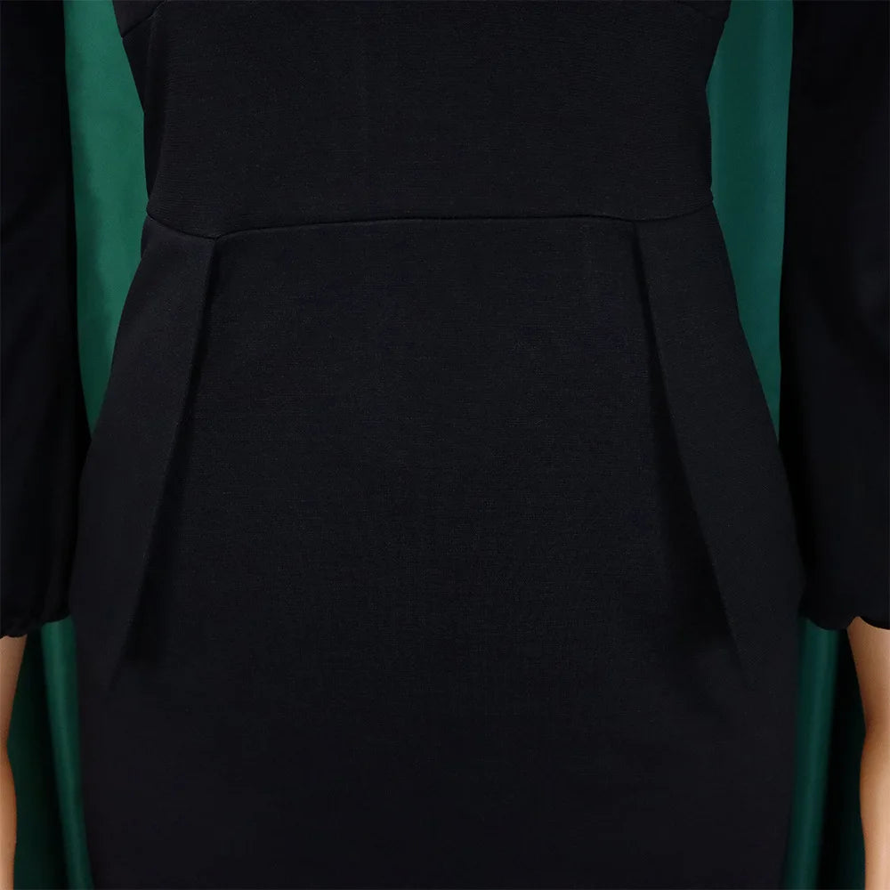 New  V-neck Puffed Sleeve Slit Dress
