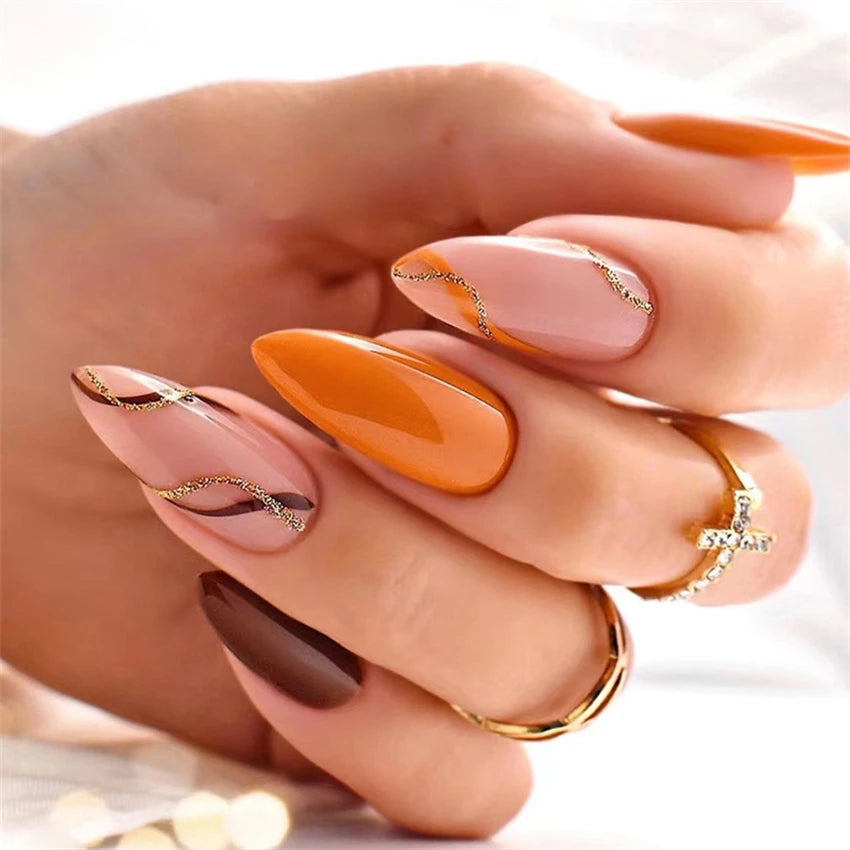 24Pcs/Set Simple Pure Desire Pink Wearing False Nails