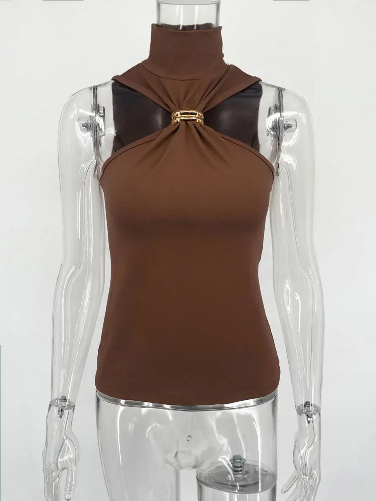 Summer Fashion Slim Off-Shoulder Patchwork Sexy Tank Top